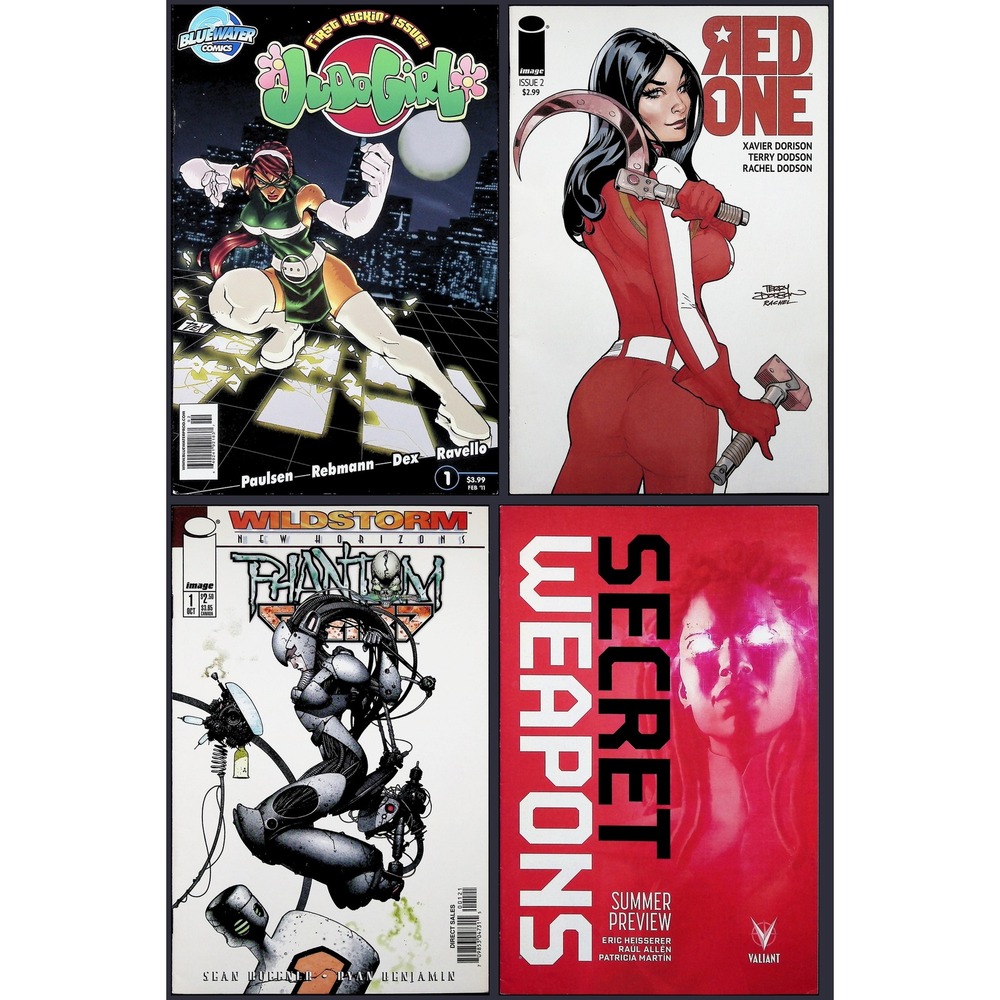 Mixed 4X Comic Lot #1 2 1B Phantom Guard Red One Secret Weapons Image Valiant